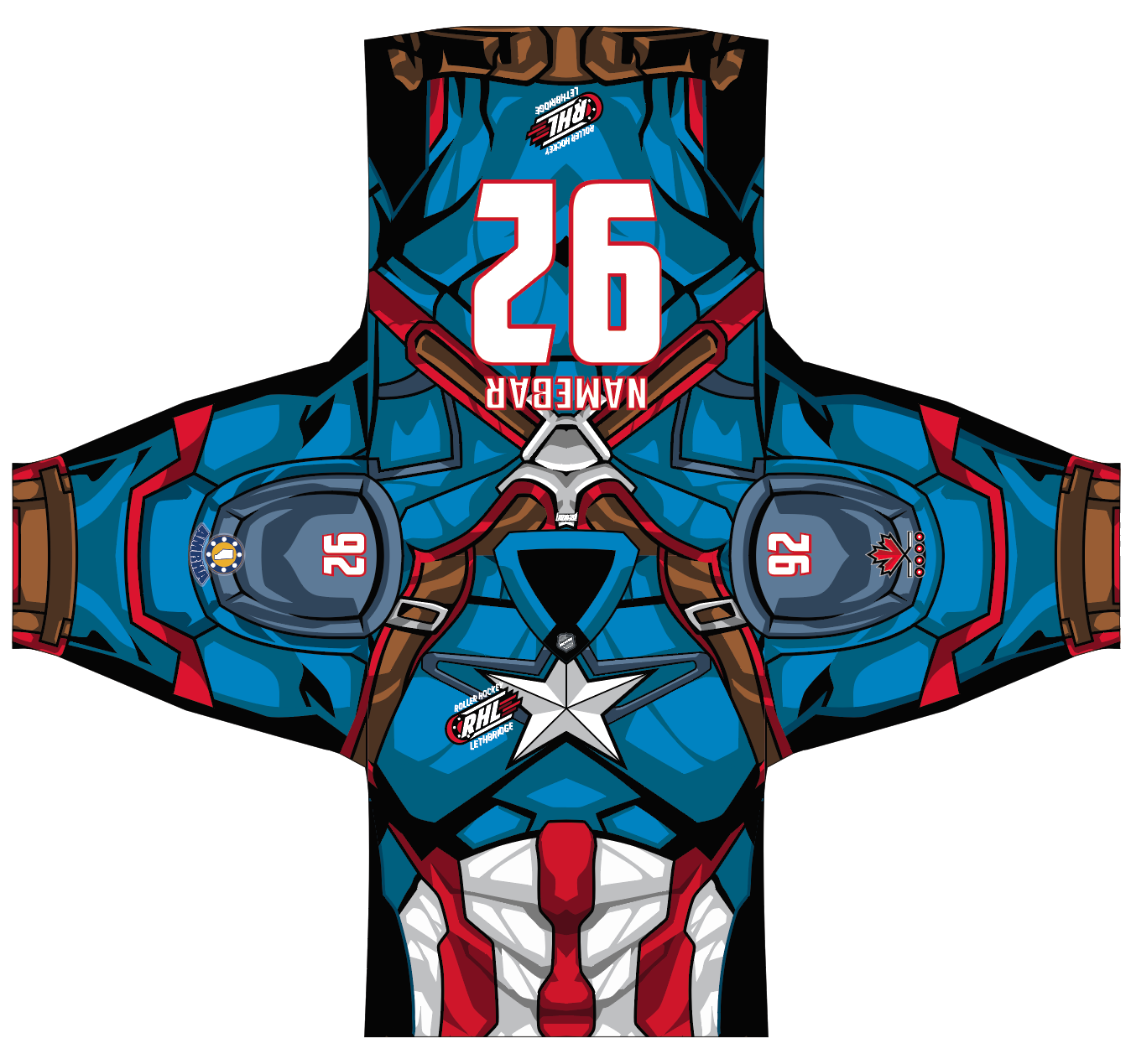2024 RHL - Captain America - Customizable Sublimated - Jersey